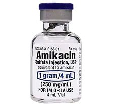 Shop Rx Amikacin Sulfate (Generic) Injection 1gm/4ml, 10 x 4ml vials Online