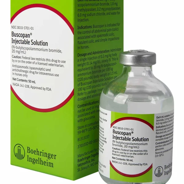 Buy Buscopan Injectable Solution for Horses, 50 mL Online