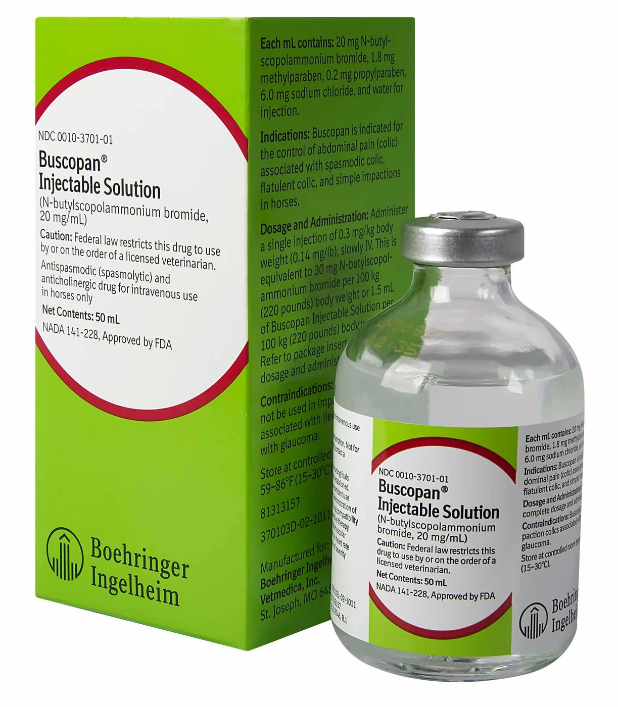 Buscopan Injectable Solution for Horses, 50 mL Buy Buscopan Injectable Solution for Horses, 50 mL Online