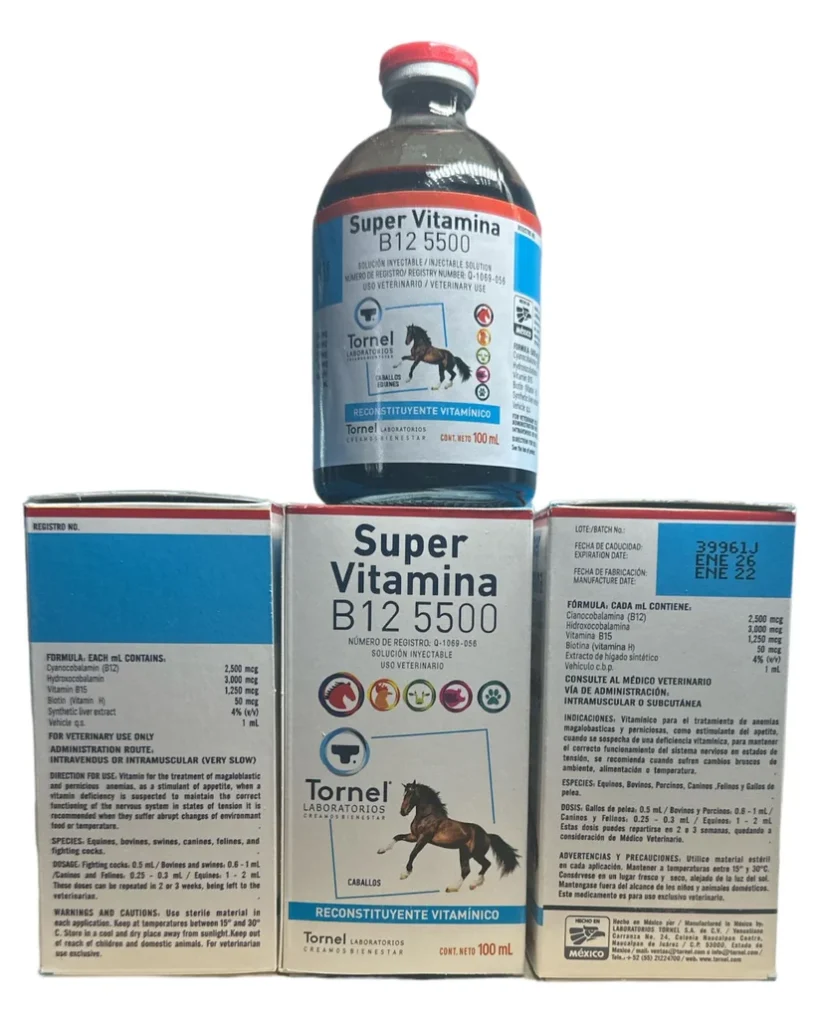 Buy Super Vitamin B12 5500 Equine 100ml Injection Online