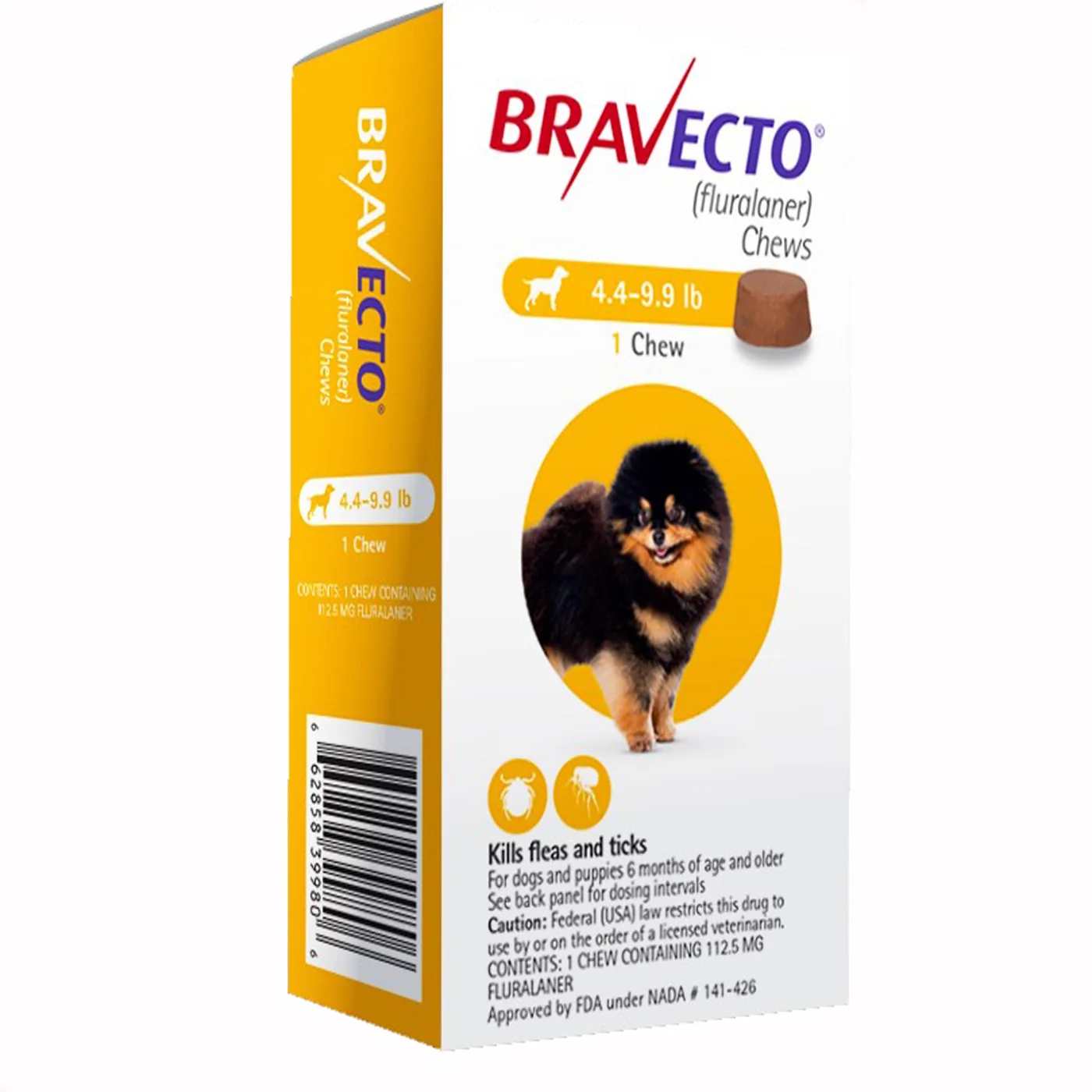 Bravecto Chews for Dogs (Fluralaner) - 12 Week Flea & Tick Prevention, 1 Chew Buy Bravecto Chews for Dogs (Fluralaner) - 12 Week Flea & Tick Prevention, 1 Chew Online