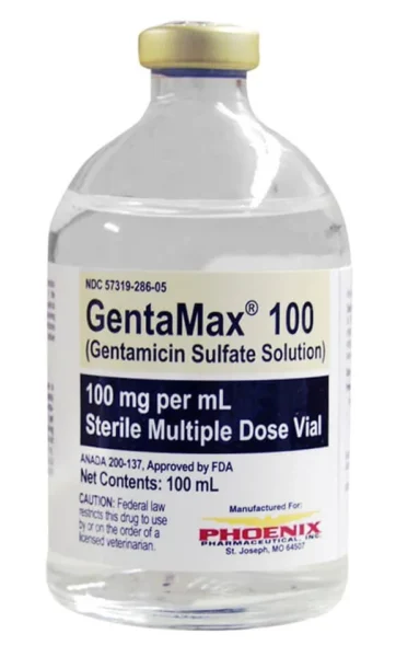 Buy GentaMax (gentamicin sulfate solution) 100 mg/mL Injection for Horses Online